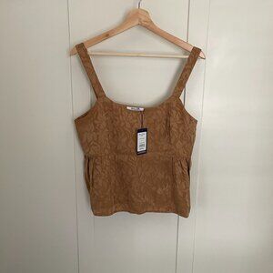 Md New Smash + Tess S+T Polly Tank Top in Stellar Spice, Gold, rust, tan,